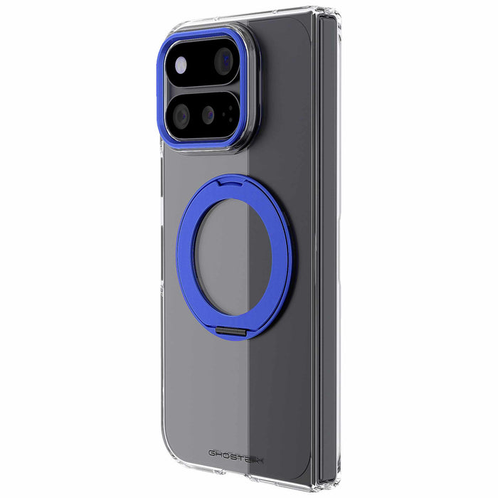 Google Pixel 11 Pro Fold Phone Case Clear MagSafe Blue Ring Magnetic Cover