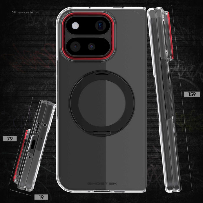 Google Pixel 11 Pro Fold Case Clear Red