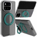 Pixel 11 Pro Fold Phone Case Clear Teal MagSafe Ring Magnetic Cover