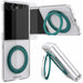 Samsung Galaxy Z Flip 8 Case Clear Teal MagSafe Magnetic Kickstand