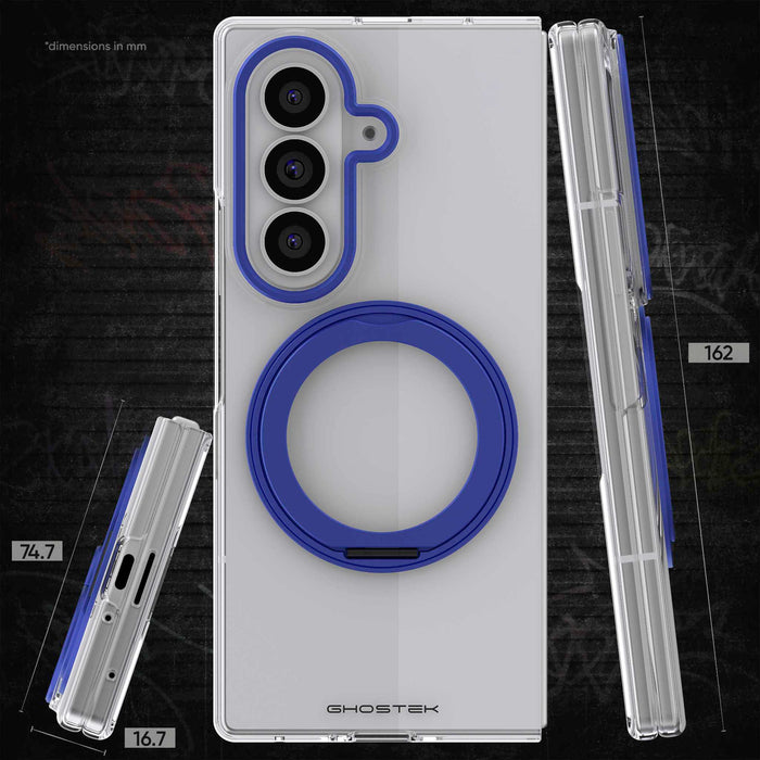 Samsung Galaxy Fold 8 Ultra Case Clear Blue MagSafe