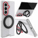 Samsung Galaxy Z Fold 8 Ultra Case Clear Red MagSafe Magnetic Kickstand Protective Phone Case
