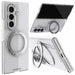 Samsung Galaxy Z Fold 8 Ultra Case Clear Silver MagSafe Magnetic Kickstand Protective Phone Case