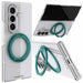 Samsung Galaxy Z Fold 8 Ultra Case Clear Teal MagSafe Magnetic Kickstand Protective Phone Case