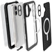 Waterproof iPhone 16 Plus Protective Case with Holster Belt Clip Screen Camera Lens Protector Black