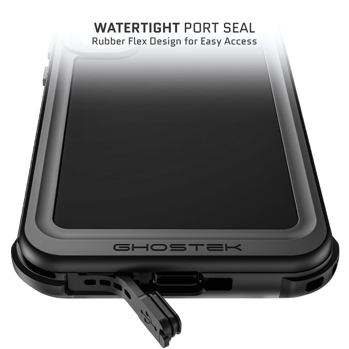 Galaxy S24 Plus Waterproof Phone Case with Belt Clip Holster Black