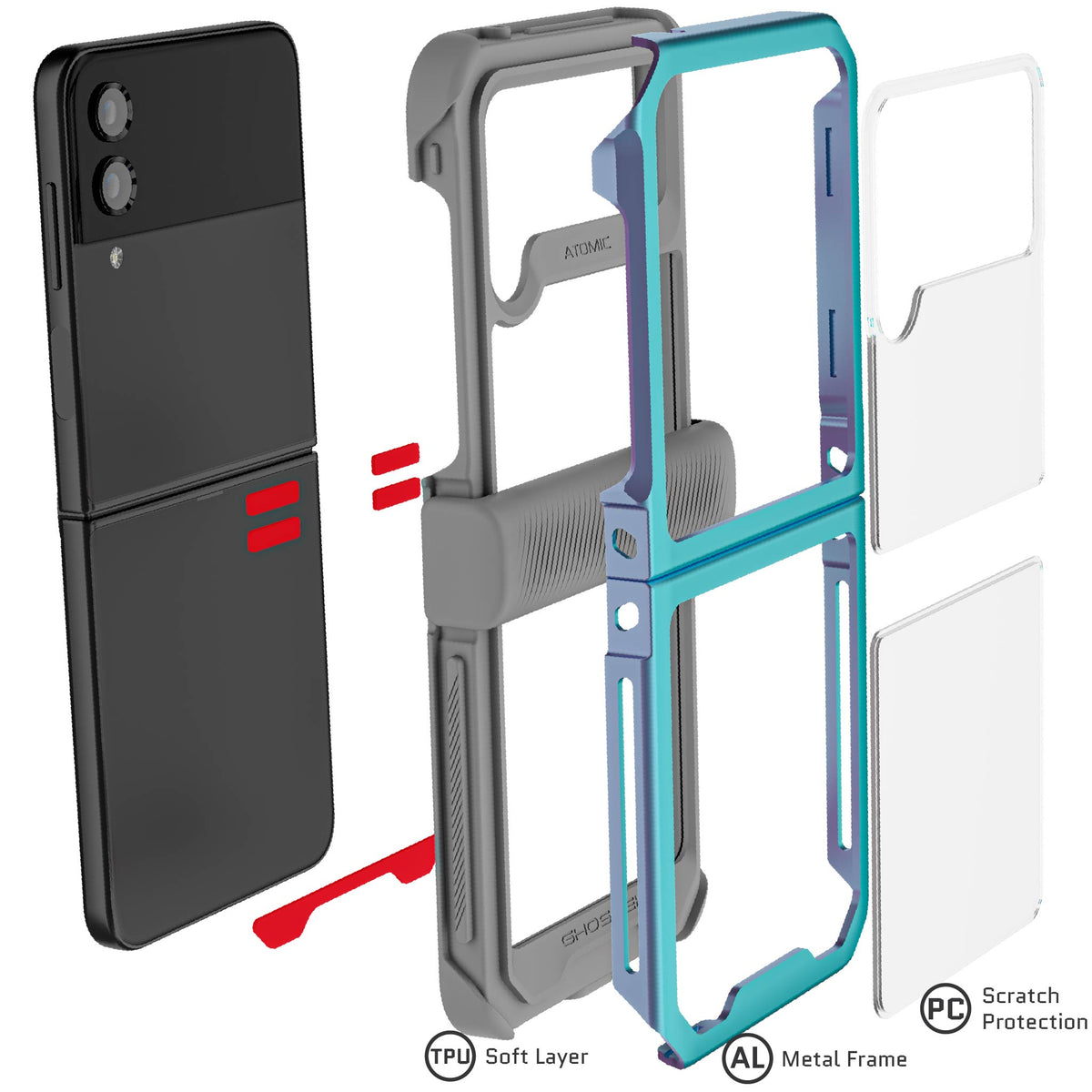 Samsung Galaxy Flip 4 Case Prismatic Metallic