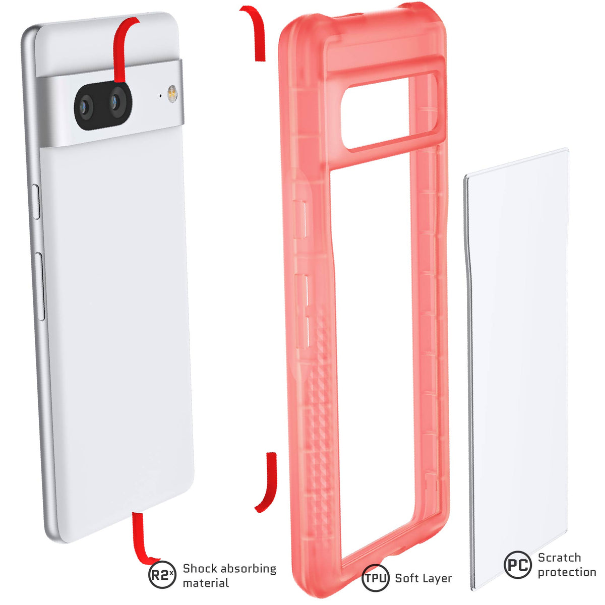 Google Pixel7 Phone Case Pink