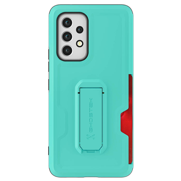 teal galaxy a53 cases card holder